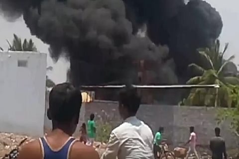 Video: Dense smoke engulfs Hyderabad as fire breaks out in plastic godown