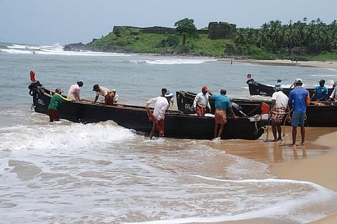 Boats inshore