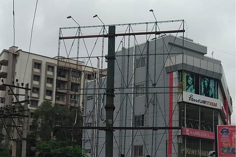 Pulled down hoarding