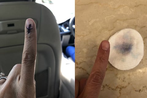 Voters question Election Commission after they realise 'indelible' ink vanishes