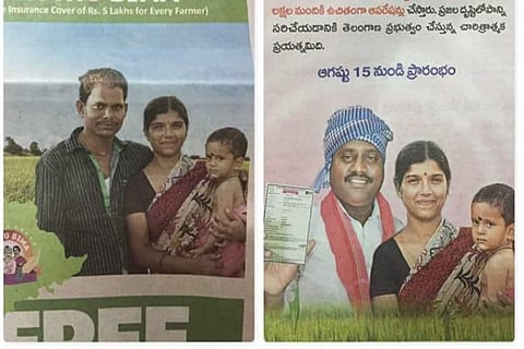 Different 'husband' used in Telangana govt ad, woman says no consent was taken