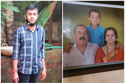 A representative picture of Rajesh Prabhu, his wife and son