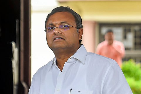 Karti Chidambaram, Congress MP, in a white shirt