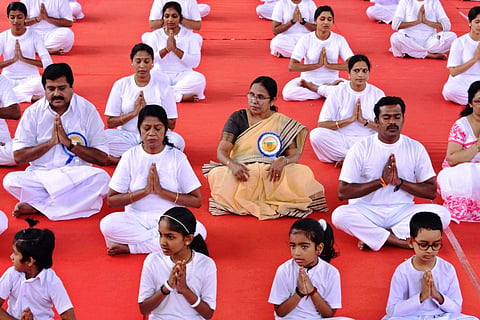 Controversy after Kerala health minister objects to prayer during Yoga Day celebrations
