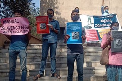 Protest held against Manual Scavenging in Bengaluru