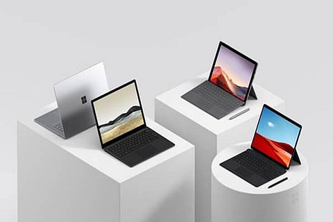 Surface Pro X, Surface Pro 7 and Surface Laptop 3