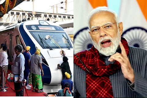 PM Modi flags off Secunderabad-Vizag Vande Bharat train