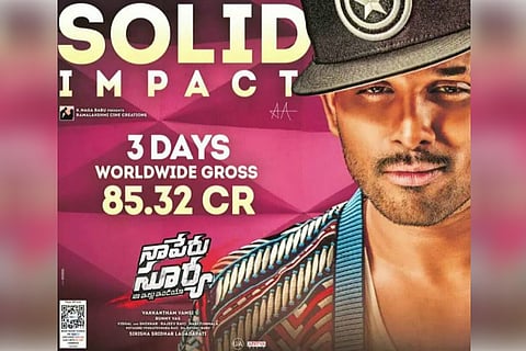 Allu Arjun’s ‘Naa Peru Surya’ collects 85.32 cr during first weekend