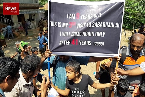 In Sabarimala on Sunday, many women denied entry due to protests