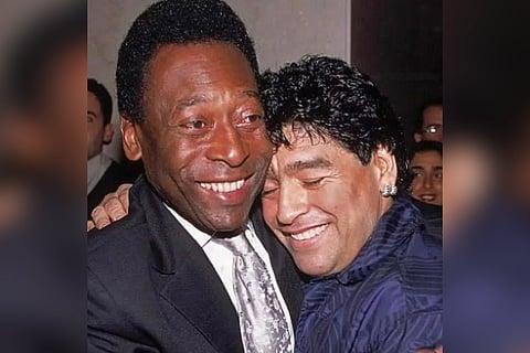 Pele and Maradona