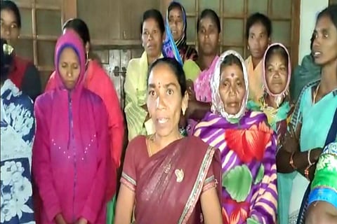 women protest