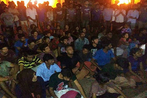 Pondicherry University students protest after alleged attack on students