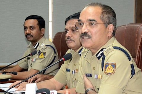 Bengaluru Police Commissioner Pratap Reddy addressing the media