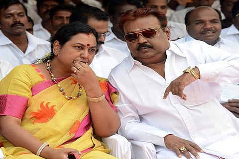 Vijayakanth's wife Premalatha booked for instigating voters to accept money from parties