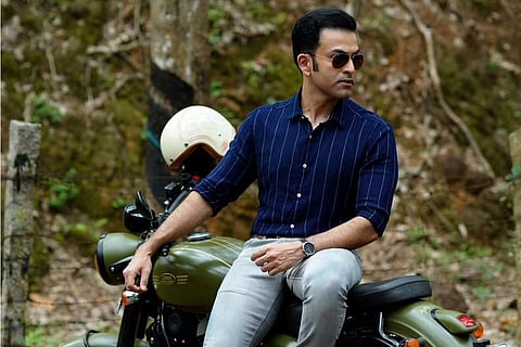 Prithviraj on bike