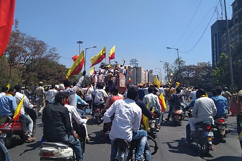 Bengaluru witnesses protest demanding more jobs for Kannadigas