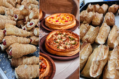 Cream rolls at Variar bakery, puffizas at Roxie, puffs at Variar bakery