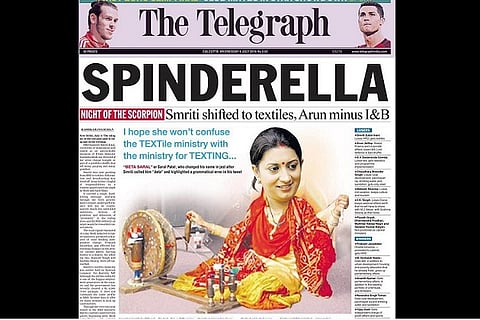 Twitterati outraged over The Telegraph's 'Spinderella' headline