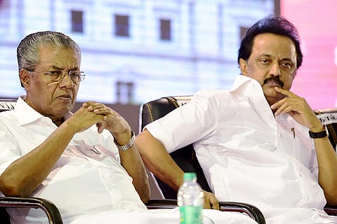 Kerala CM Pinarayi Vijayan and Tamil Nadu CM MK Stalin