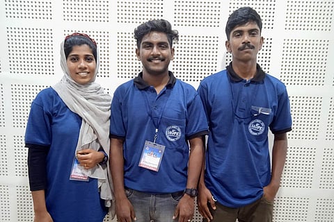 Students Nahieeda Bathul, Vinod and Mithun Kumar