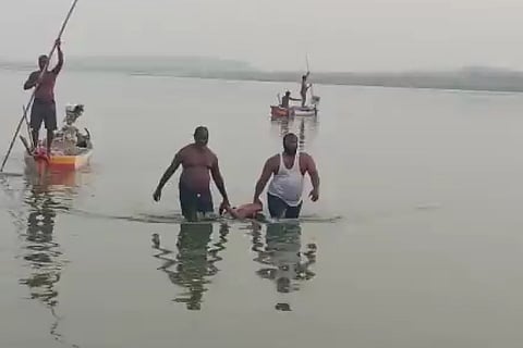Rescue operations underway in the Krishna river where 5 students drowned