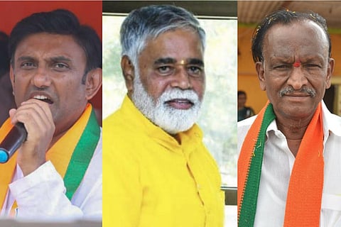 K Sudhakar, BC Nagesh, and MTB Nagaraj