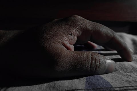 A man's hand