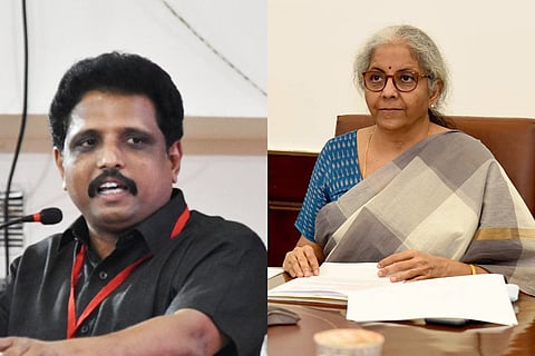 Madurai MP Su Venkatesan and Union Finance Minister Nirmala Sitharaman