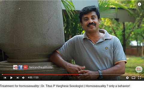 Kerala sexologist claims to 'cure' homosexuality, LGBTQ community demands action