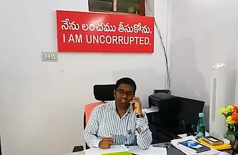 Tired of bribe offers, Telangana official puts up ‘I don’t take bribes’ board