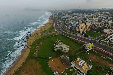 RK Beach road in Vizag