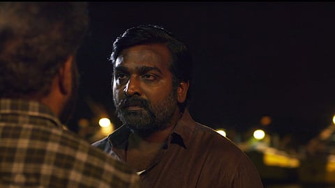 A screenshot of Vijay Sethupathi from the trailer