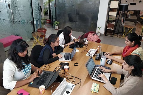 Representative image of women at their workplace
