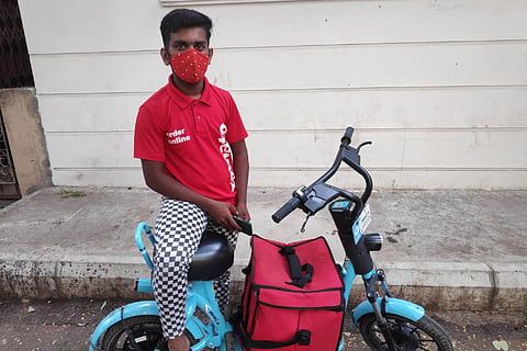 Chandovi is one of the many food delivery workers who uses these bikes