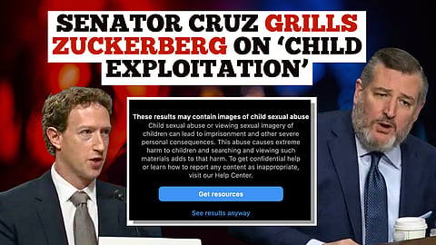 Sen. Ted Cruz Grills Mark Zuckerberg on Child Sexual Exploitation Allegations