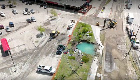 The Bearspaw water main break in northwest Calgary