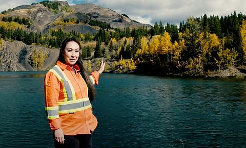 The people of the Crowsnest Pass have rendered their strong endorsement of a proposal from mining company Northback Holdings Corp to reopen the long-closed Grassy Mountain coal project. In this still from the Western Standard feature film, 'Coal, Culture and Conflict,' Northback Communications Manager Rina Blacklaws indicates the locality... The next step rests with the Government of Alberta... a return to mining would revitalize the economy of southwestern Alberta