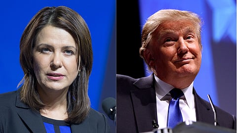 Danielle Smith and Donald Trump