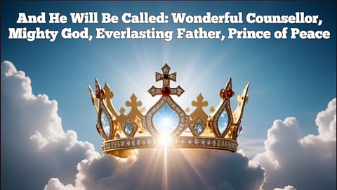 And He will be called Wonderful Counsellor, Mighty God,
Everlasting Father, Prince of Peace