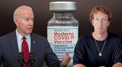 Joe Biden and Mark Zuckerberg