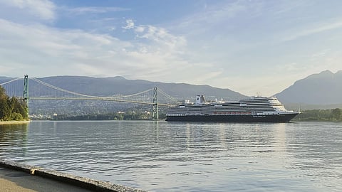 Cruise ship arriving in Vancouver