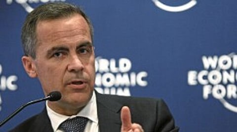 Prime Minister Mark Carney at a World Economic Forum meeting