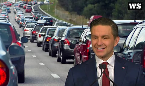 TRAFFIC JAM: Police issue warning for Poilievre rally