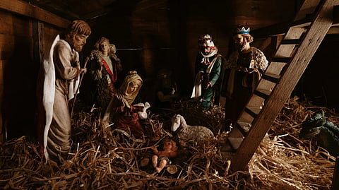 Jesus in a manger