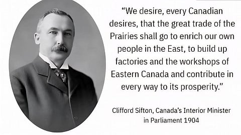 Clifford Sifton, Canada's interior minister 1904
