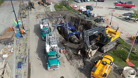 Work on the Bearspaw South Feeder Main in Calgary