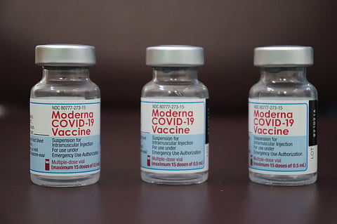 Moderna COVID-19 vaccine vials