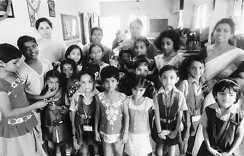 Army pre-primary school students visit orphanages  