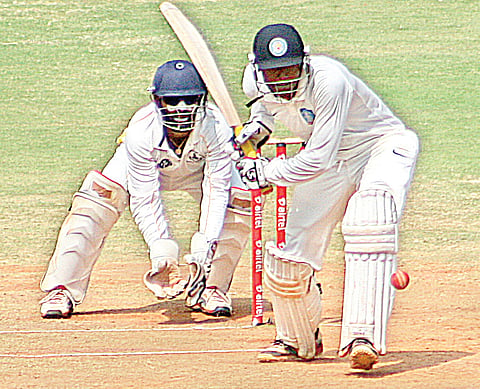 Pawan, Sathish steady Karnataka against Tamil Nadu