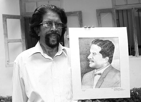 A pictorial tribute to Sathyan in B&W
